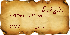 Sümegi Ákos névjegykártya