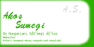 akos sumegi business card